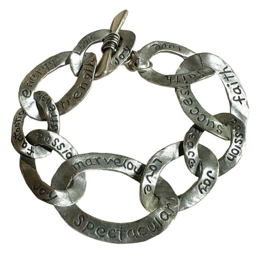 Sterling Silver inspirational link bracelet
